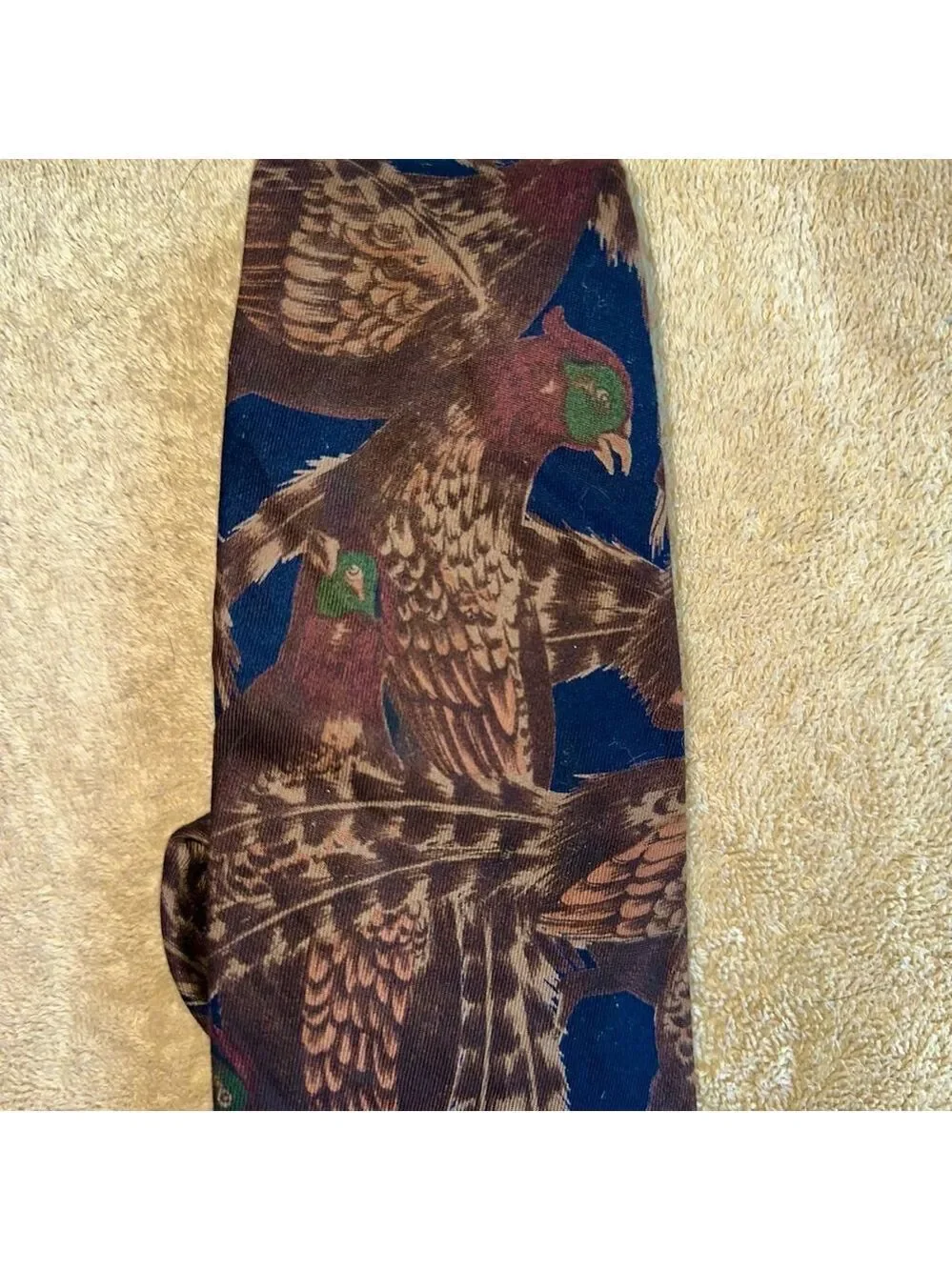 EUC Men’s LL Bean Pheasant Bird Hunting Cotton Neck Tie